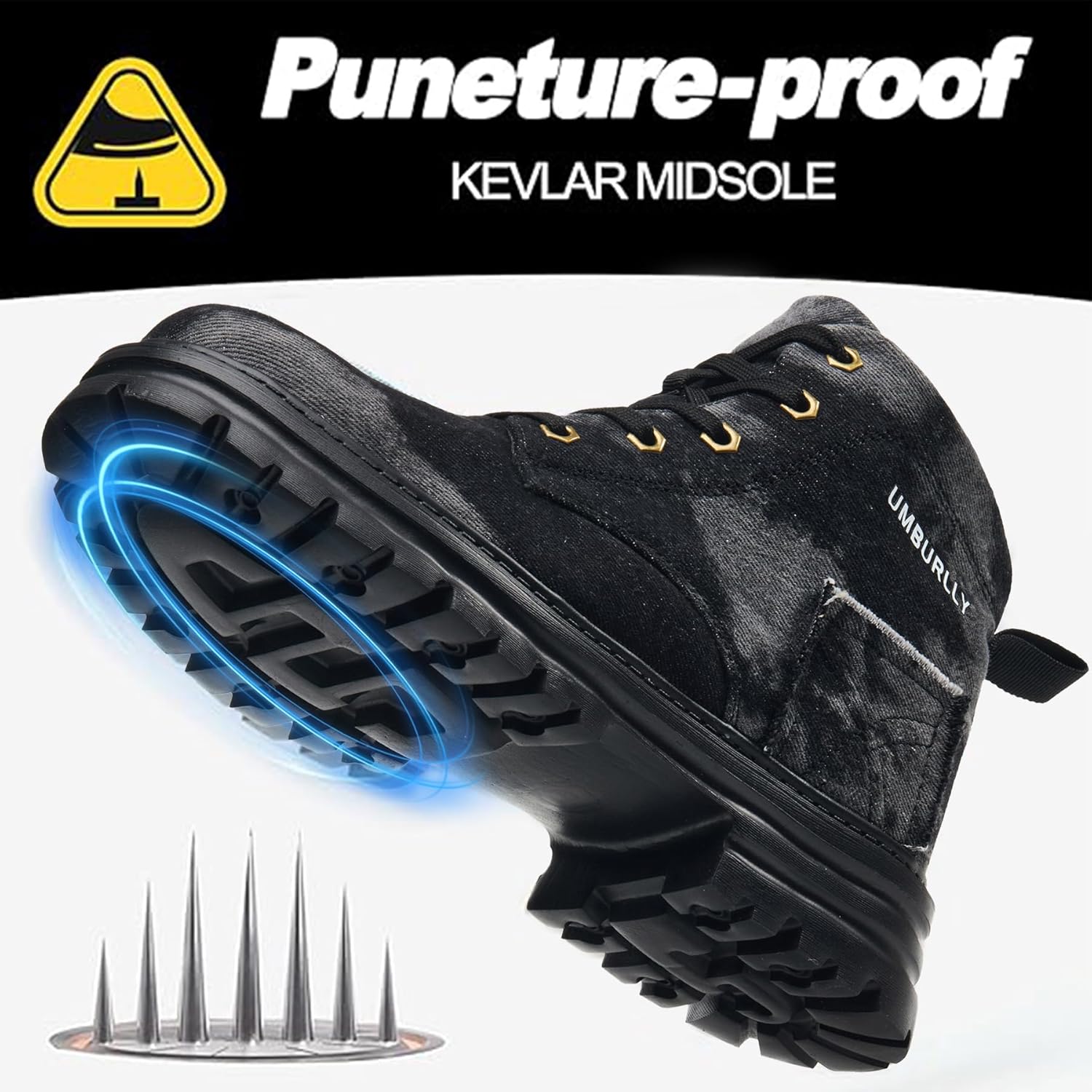 Hogent Steel Toe Boots for Women Men - Lightweight Breathable Work Boots - Ideal for Construction Warehouse - Image 4