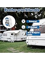 Vista 6 de E-SDS Cinta de techo para RV, 2 pulgadas x 50 pies, cinta selladora blanca para vehículos recreativos, cinta de reparación de fugas UV y resistente