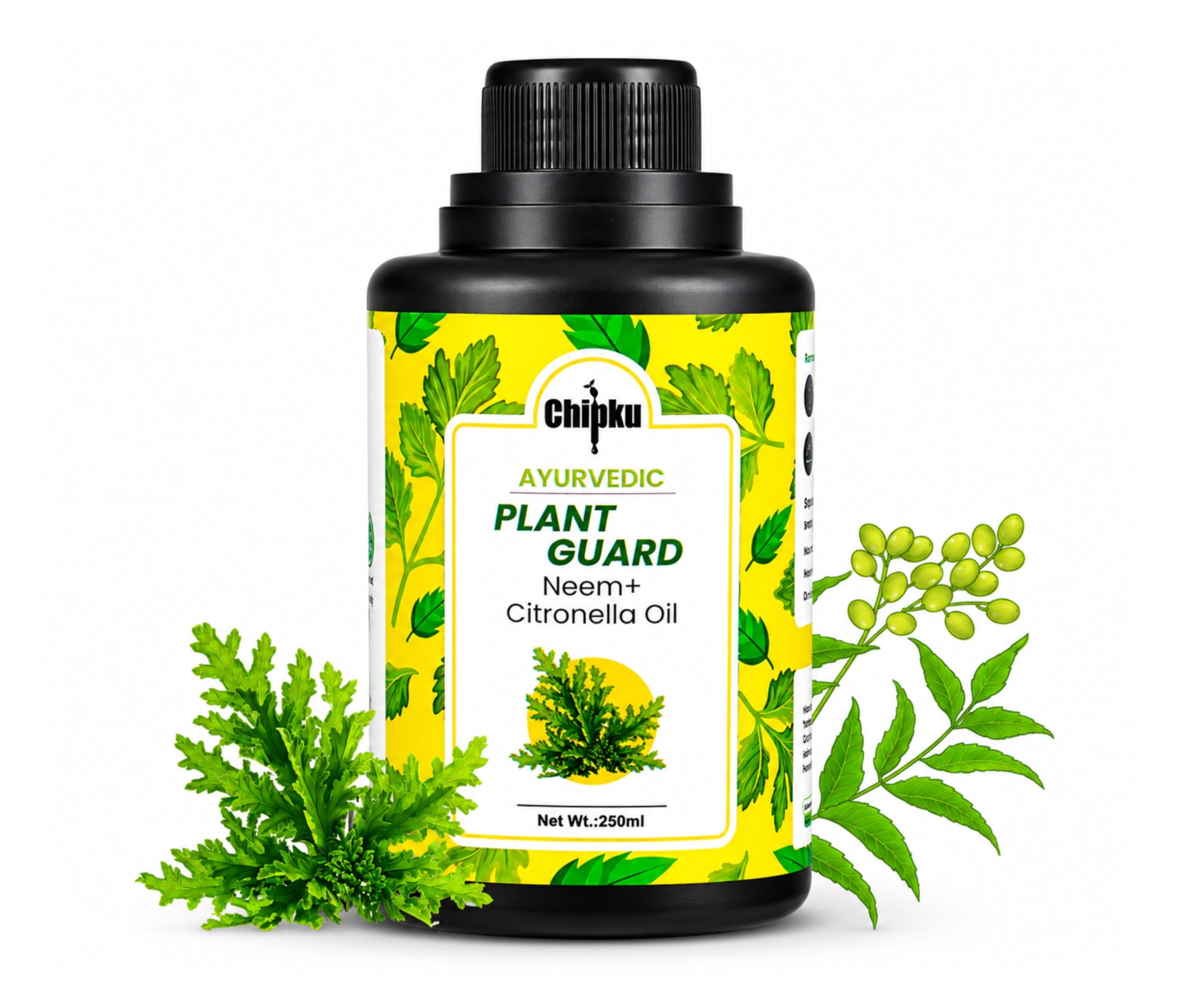 Chipku Ayurvedic Plant Guard 250ml Neem Oil + Garlic Spray Formulation| 100% Organic Plant Protector | Powerful Pest Control for Indoor & Outdoor Use For Making 50 Neem Spray Bottles-image-12