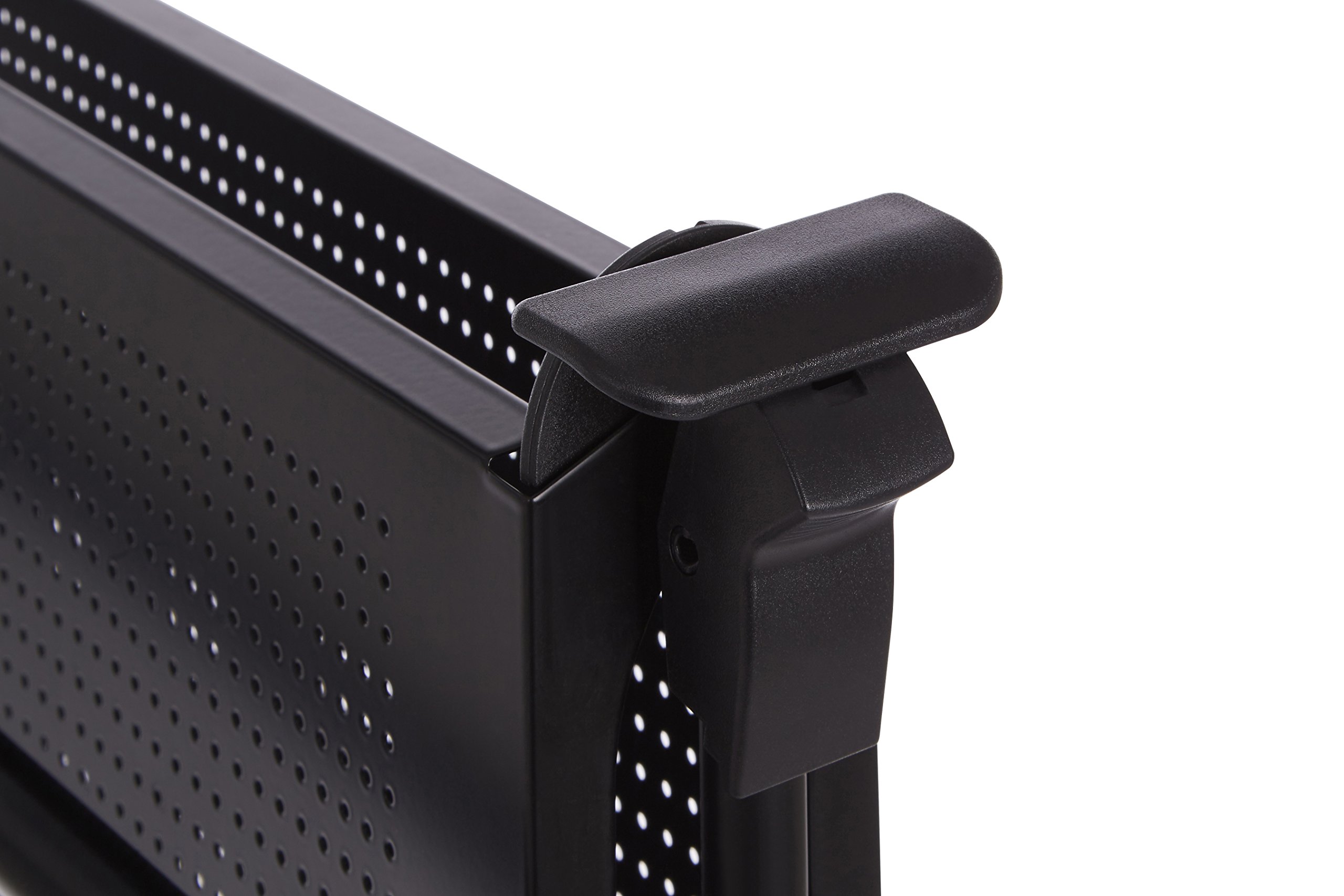 Premier Housewares Carro de Cocina Plegable, plástico y Metal Recubierto de Polvo, Color Negro