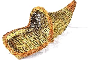 Cornucopia Basket for Bountiful Thanksgiving Decor (19" Cornucopia)