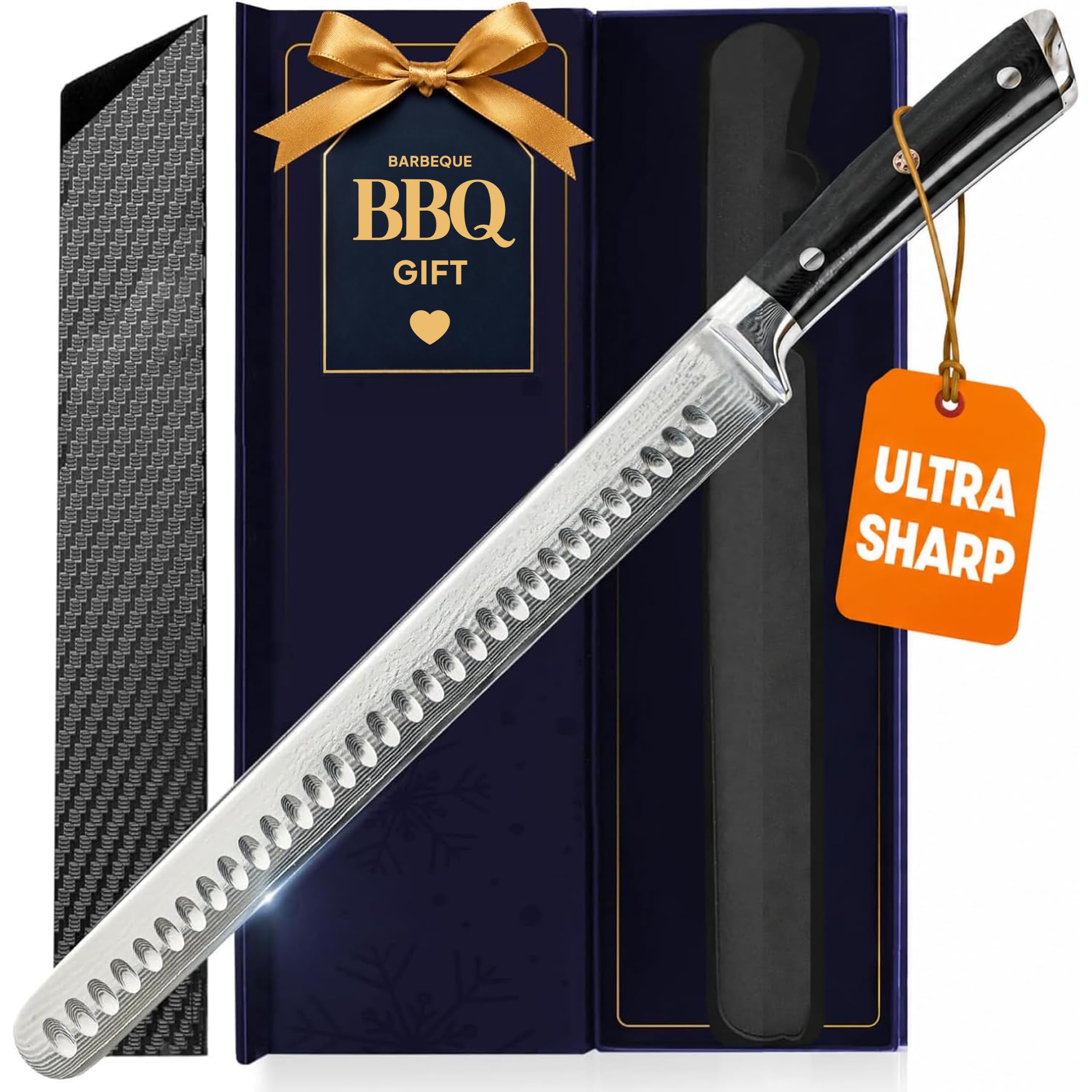 Bright Hobby Brisket Slicing Knife – 12" Brisket Knife, BBQ, Grilling Gifts For Men – Razor Sharp German Steel, Full Tang, Ergonomic Handle — Amazon image 12