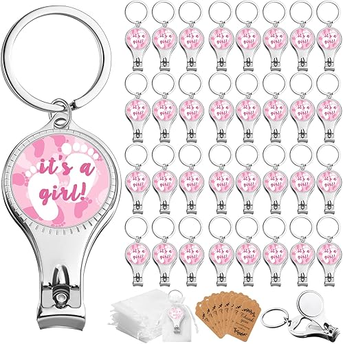 Bokon 150 piezas de recuerdos de fiesta de baby shower para invitados, abridor de botellas, llavero con bolsas de organza, etiquetas de