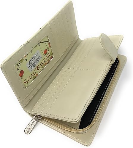 Miniatura 4 de Shag Wear Cartera grande de animales flamencos para mujeres y adolescentes, piel sintética vegana, color beige, 7 pulgadas, Flamenco, Cartera grande
