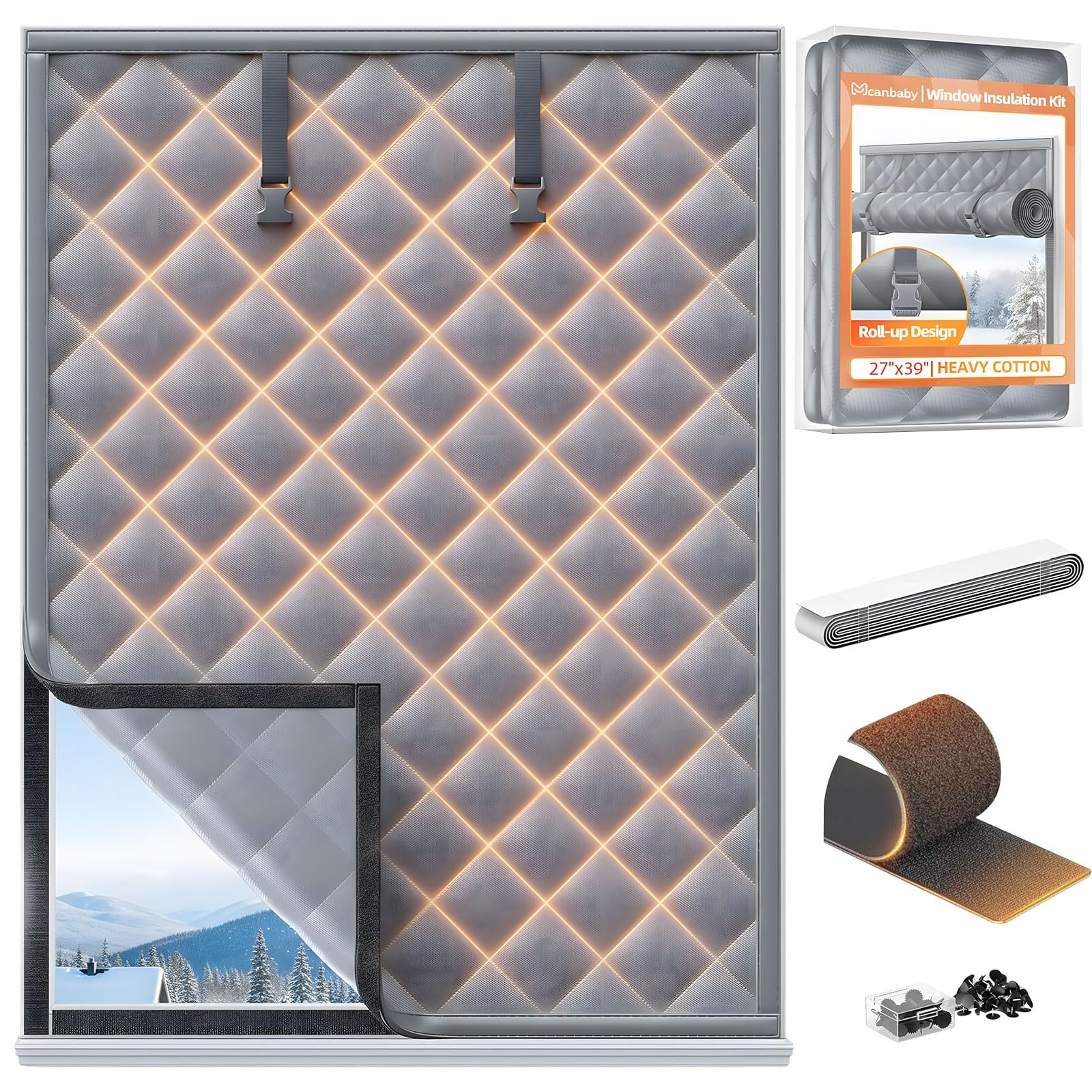 Woedpez 27X39 Inches Window Insulation Set For Winter Thermal Insulated Cover Insulated Curtain For Windowed Blankets Bedroom Insulation For
