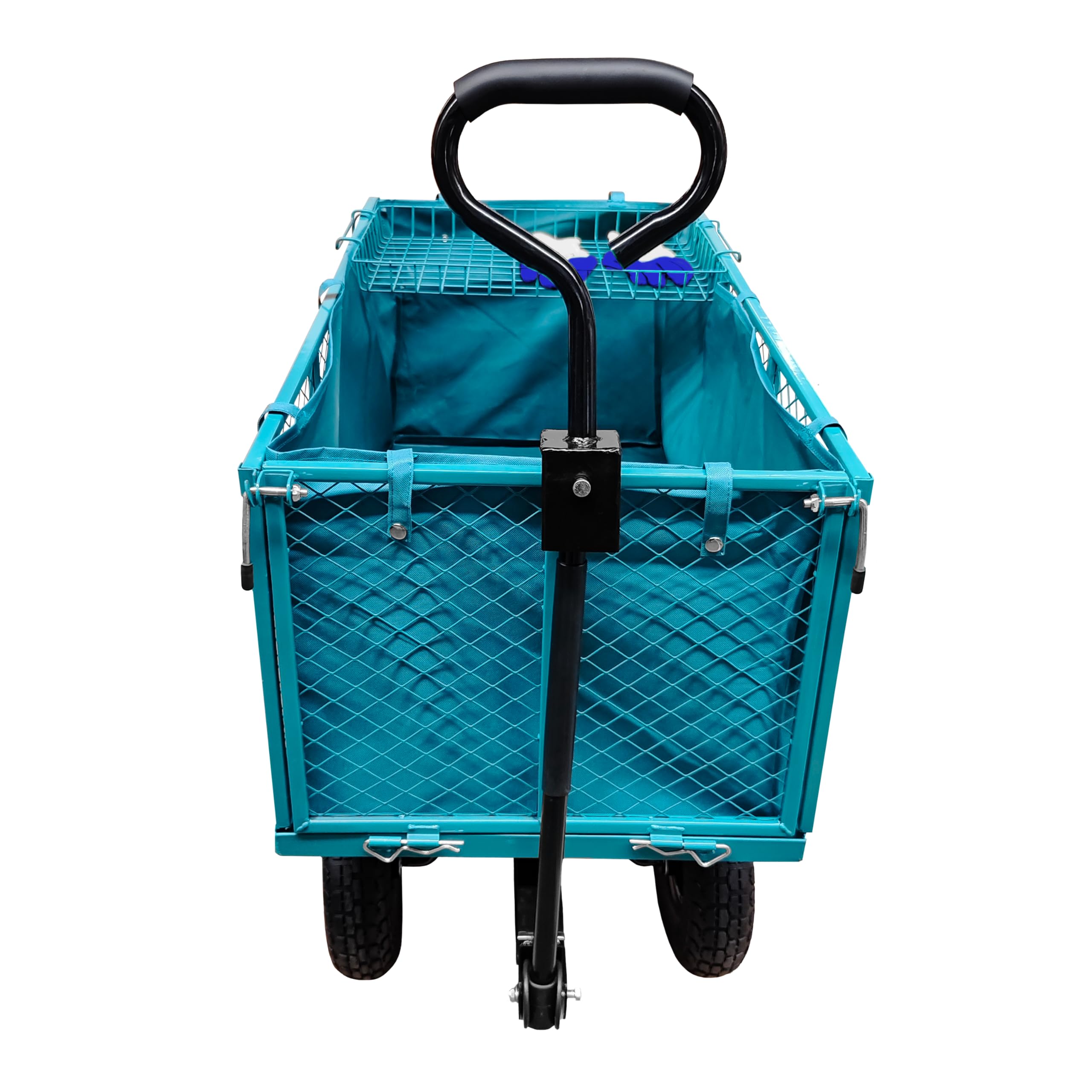 Chariot De Jardin 4 Roues Pliable 350 Kg - Transport Tout Terrain Pour Bois, Courses, Plage