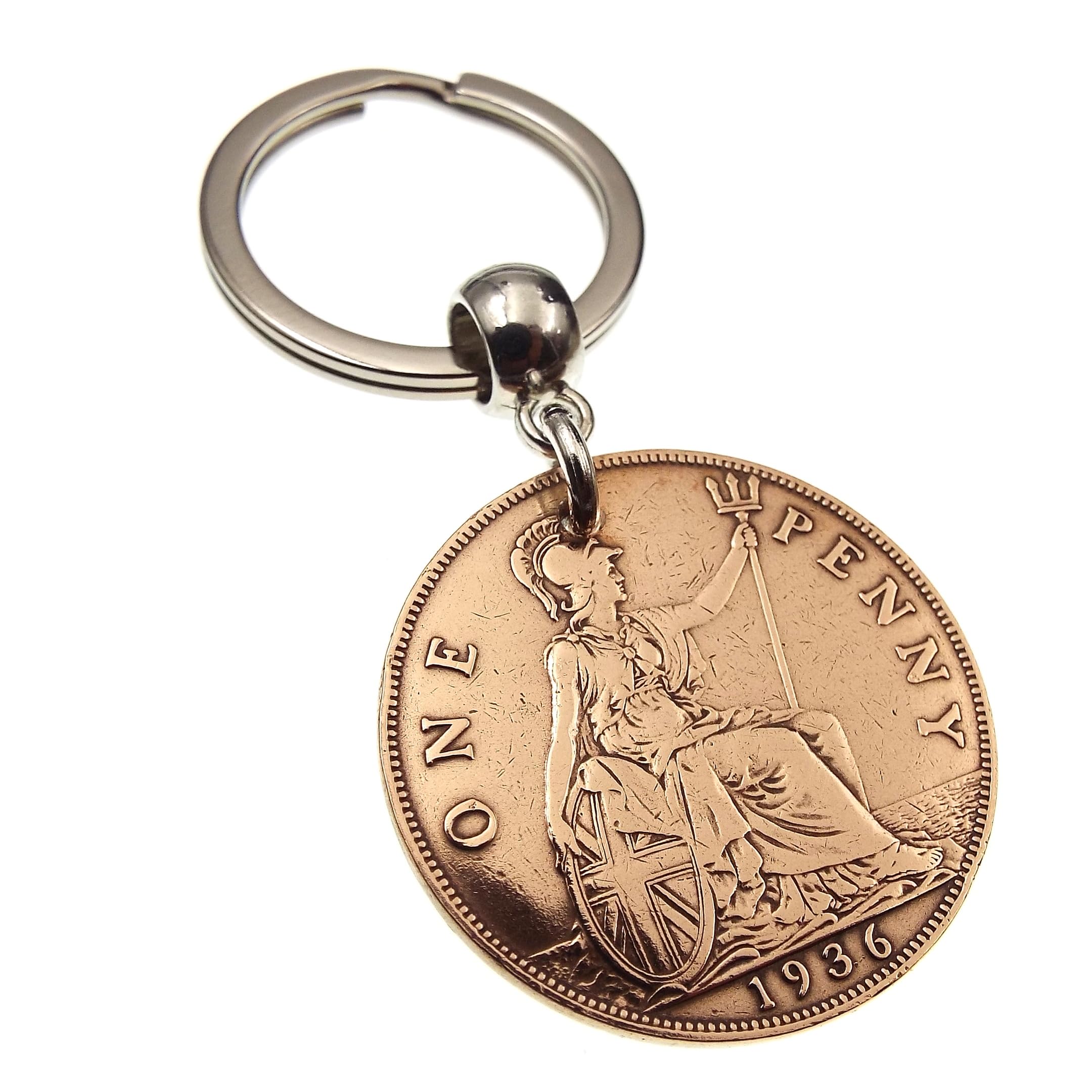 A Silver Dream 1936 Penny Coin Keyring