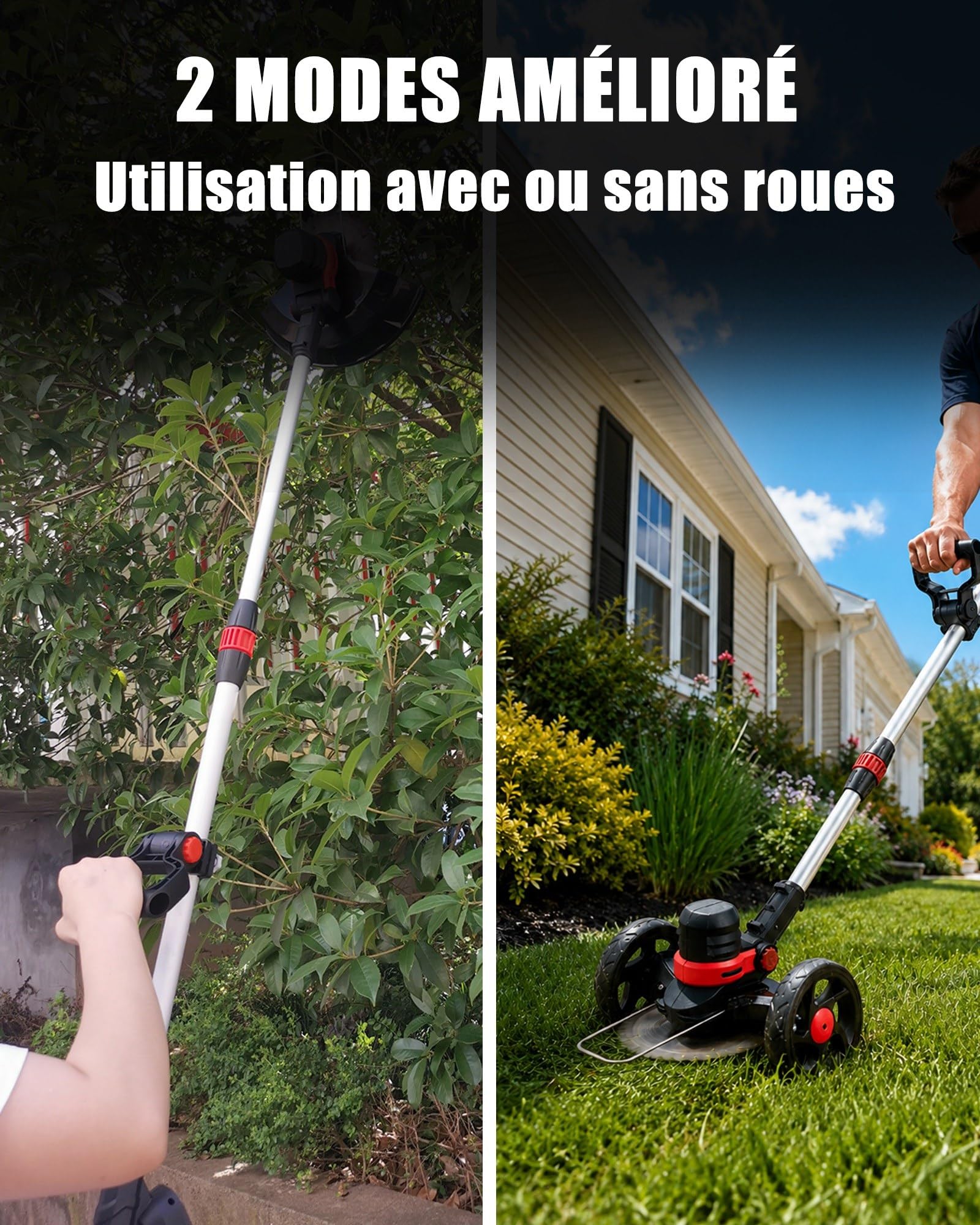 Coupe Bordure sans Fil pour Makita Débroussailleuses Batterie, 30cm Coupe