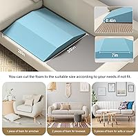 Vista 2 de Couch Cushion Support (Blue-2pcs, 20"x20"x2")