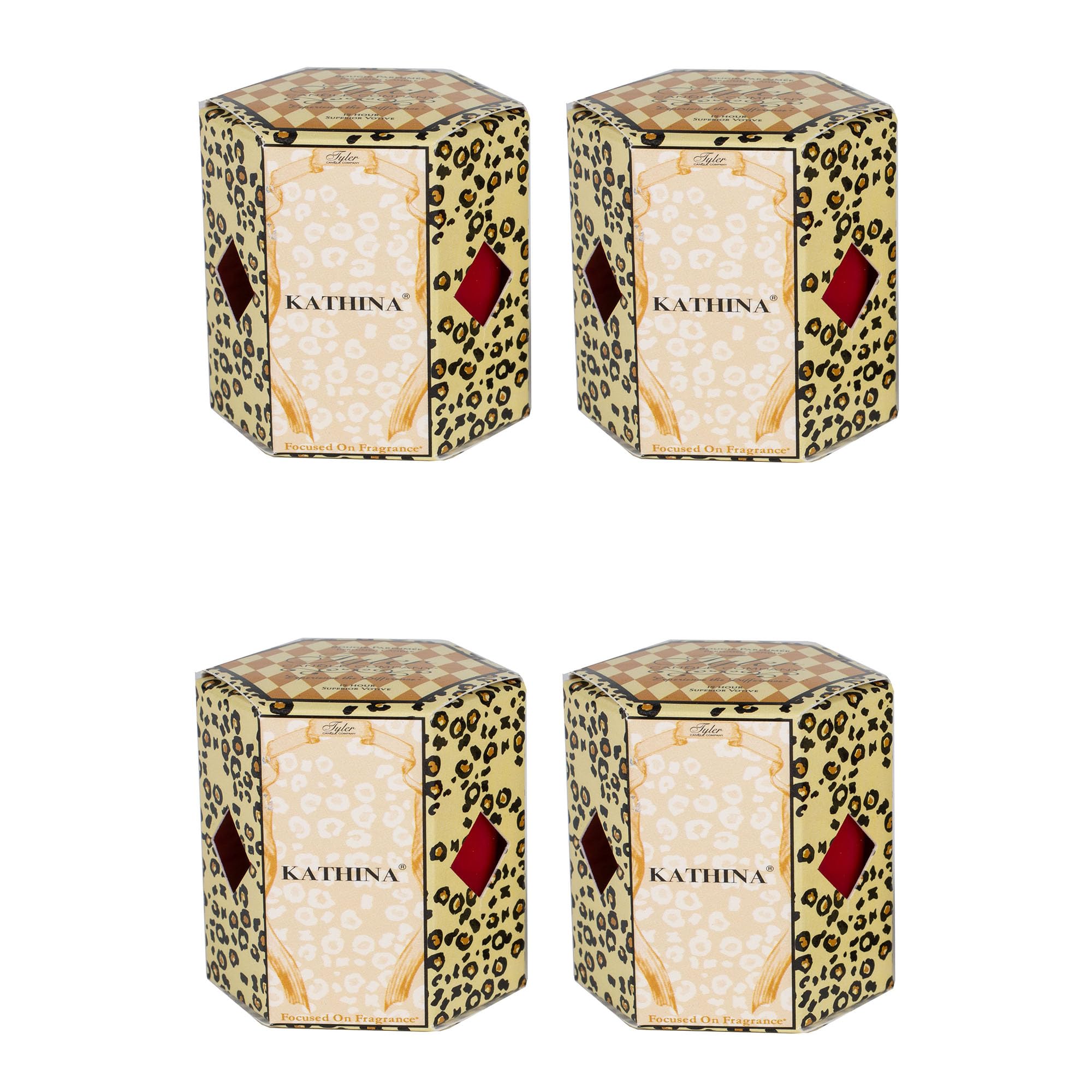 Tyler Candle Company 16118 KATHINA 2 Ounce Boxed Votive Candle, Pack of 4