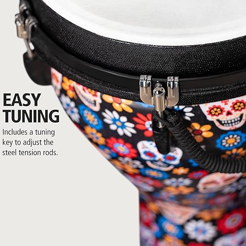 Miniatura 5 de Meinl Percussion Tambor de mano Jumbo Djembe con tono de bajo profundo, no fabricado en China, carcasa sintética y cabeza, garantía de 2 años