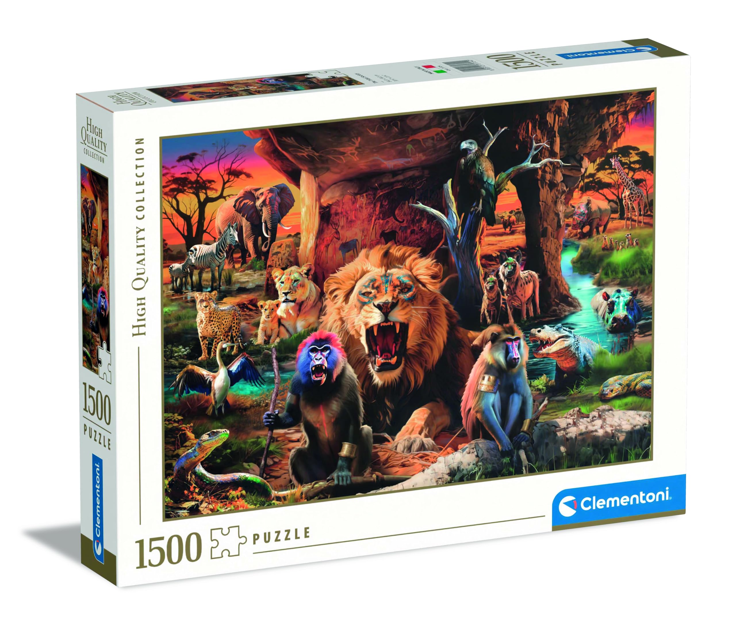 Clementoni Jigsaw Puzzle Collection - The Tribal Society 1500 Pieces - Compact Box, Puzzle For Adults 14-99 Years, Gift For Men/Women, Made In Italy, 31724