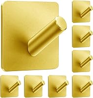 Vista 13 de Ganchos para toallas de baño, 4 unidades, ganchos de pared resistentes para baños, abrigos, batas, cocina, ganchos autoadhesivos sin perforación