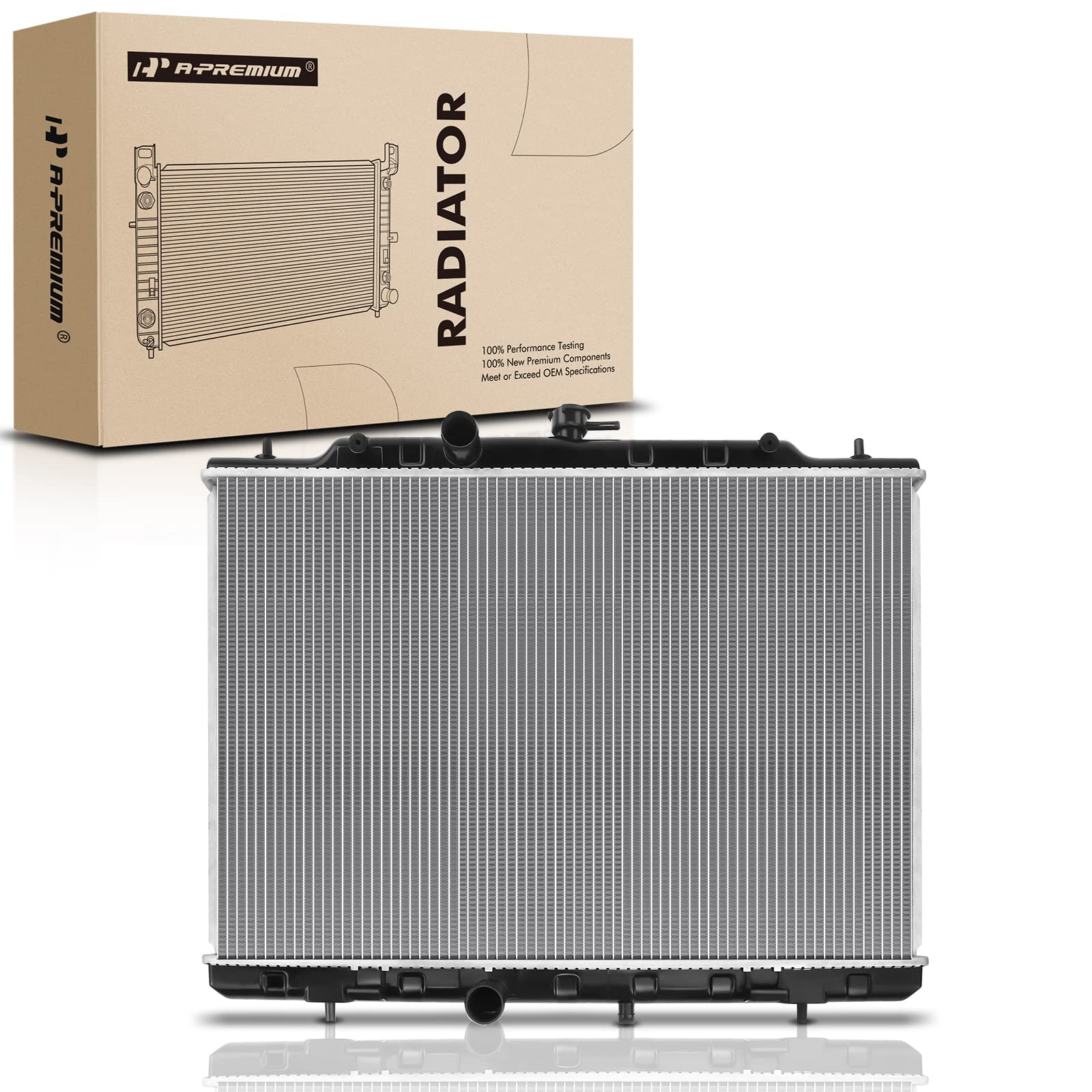 A-Premium Engine Coolant Radiator Assembly Compatible with Nissan Rogue 2008-2013, Rogue Select 2014-2015, X-Trail 2013, L4 2.5L, Replace# 13047, 3373, 21400JM00A