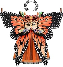 ReliBeauty Déguisement Papillon Monarque Enfant Fille Carnaval Costume