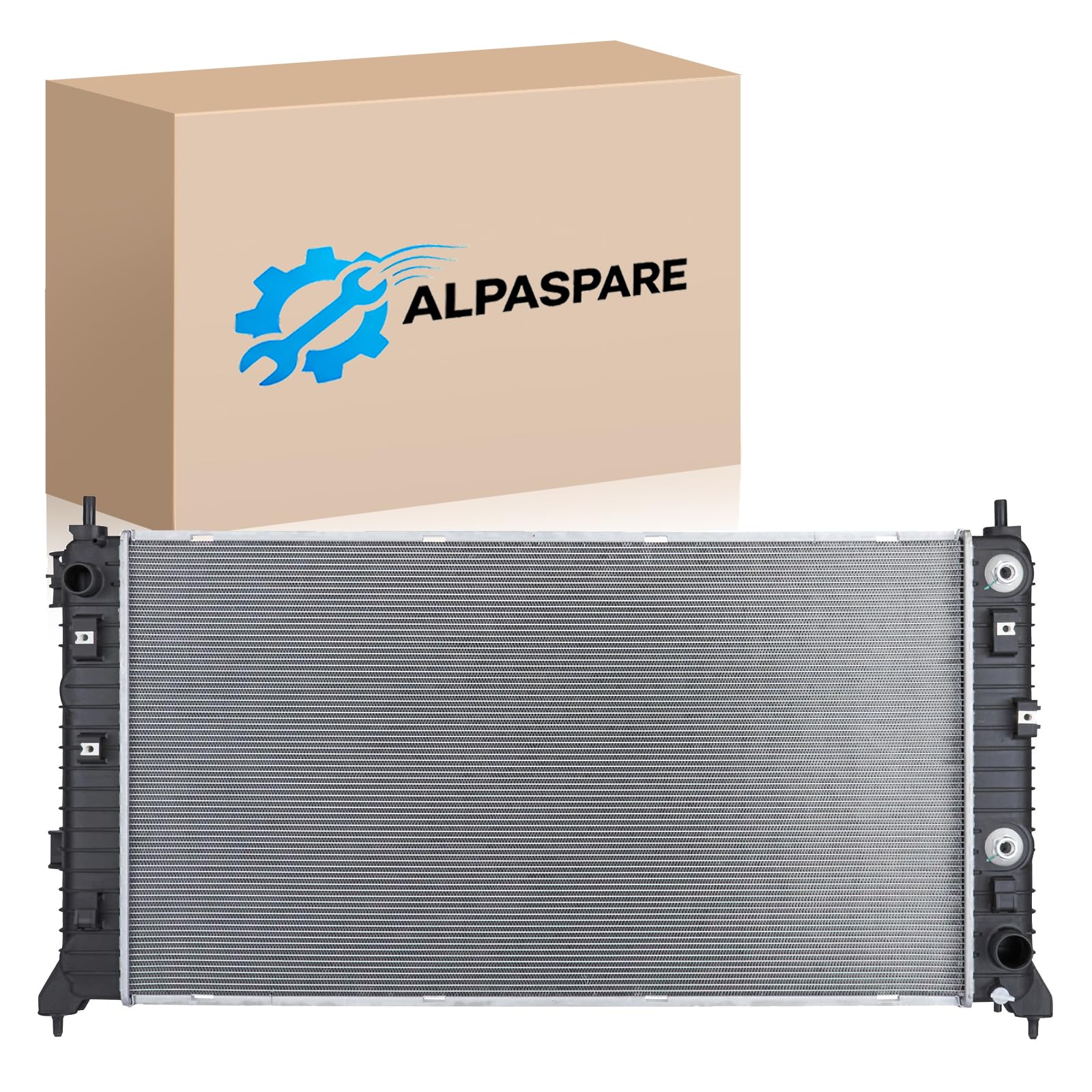 Photo 1 of AlpaSpare 13767 Cooling Radiator for Chevry Silverado 1500 19-21; Silverado 1500 LD 2019; Silverado 1500 LTD 2022; GMC Sierra 1500 19-23 OEM# 23388801 | Direct OEM Fit Replacement, with TOC & w/o EOC