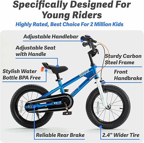 Miniatura 2 de RoyalBaby Kids Bike EZ Balance to Pedal Dual Handbrake Toddlers Boys Girls Bicycle 12-20 Inch for Age 3-10 Years