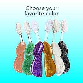 RADIUS Big Brush With Replaceable Head, Right Hand, Gold, Marble, Ice (3 Pack), 3 Count