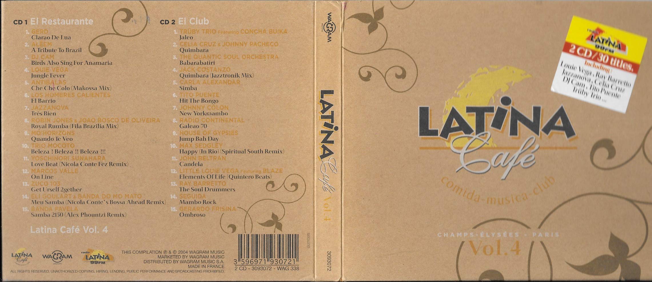 Vol. 4-Latina Cafe: Comida-Musica [Audio CD] Latina Cafe: Comida-Musica