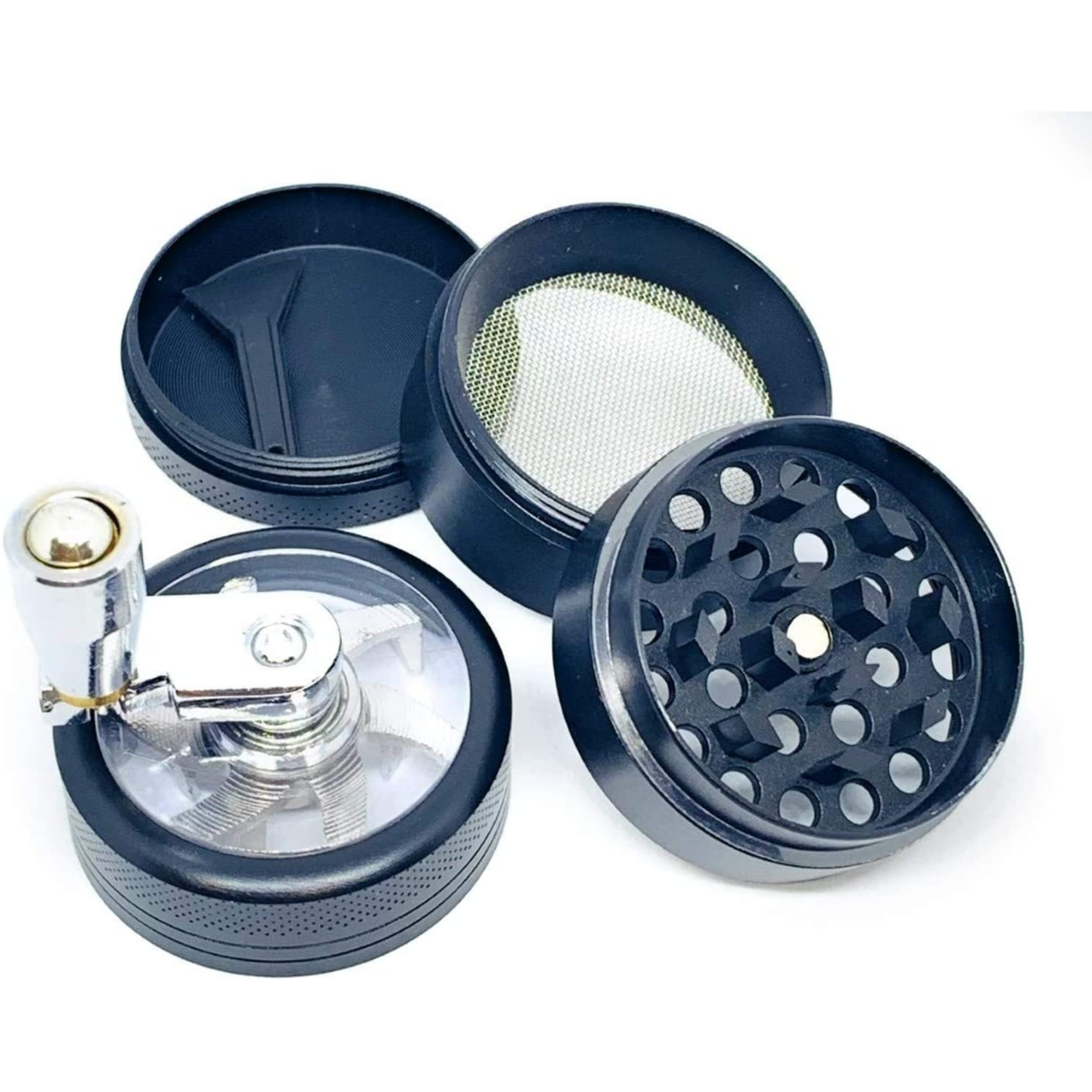 Macinino Per Spezie 4 Strati In Lega Di Zinco - Con Setaccio Per Polline | Design Albero 50mm - Foto 4