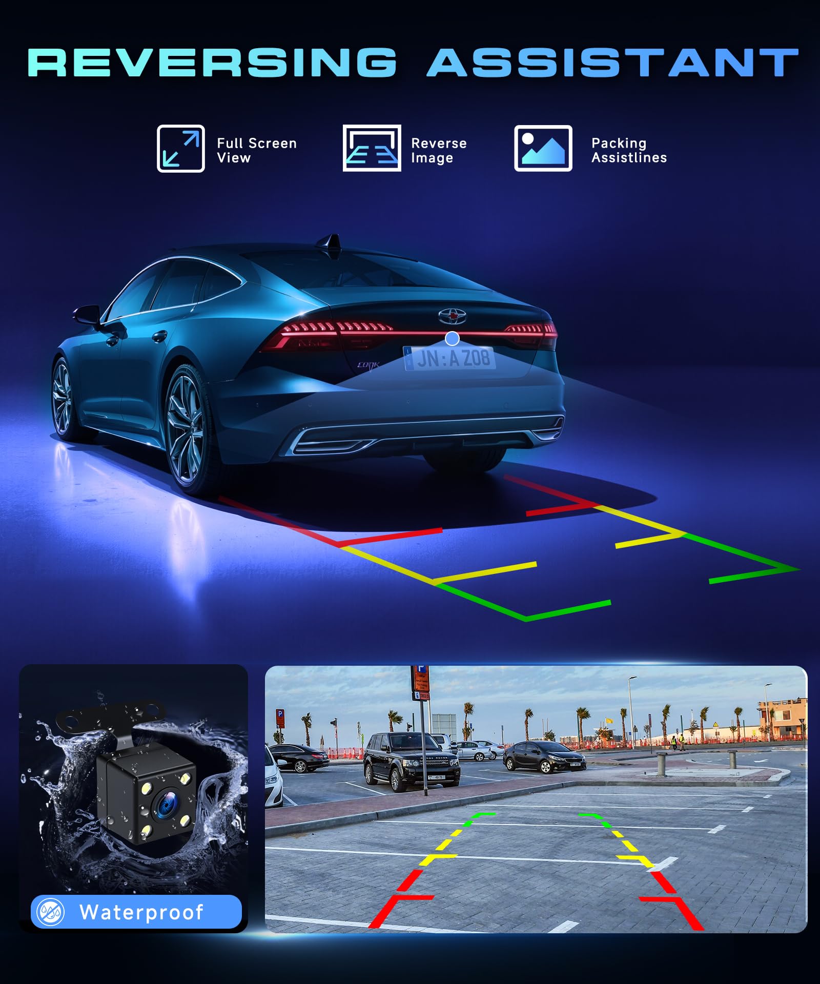 Rimoody Espejo Retrovisor Coche Dash CAM Cámara, 9.66 Pulgadas Pantalla Táctil IPS Espejo Dashcam HDR Vista Delantera y Trasera Cámaras 1080P/Visión Nocturna/Detección de Movimiento/Grabación en Bucle