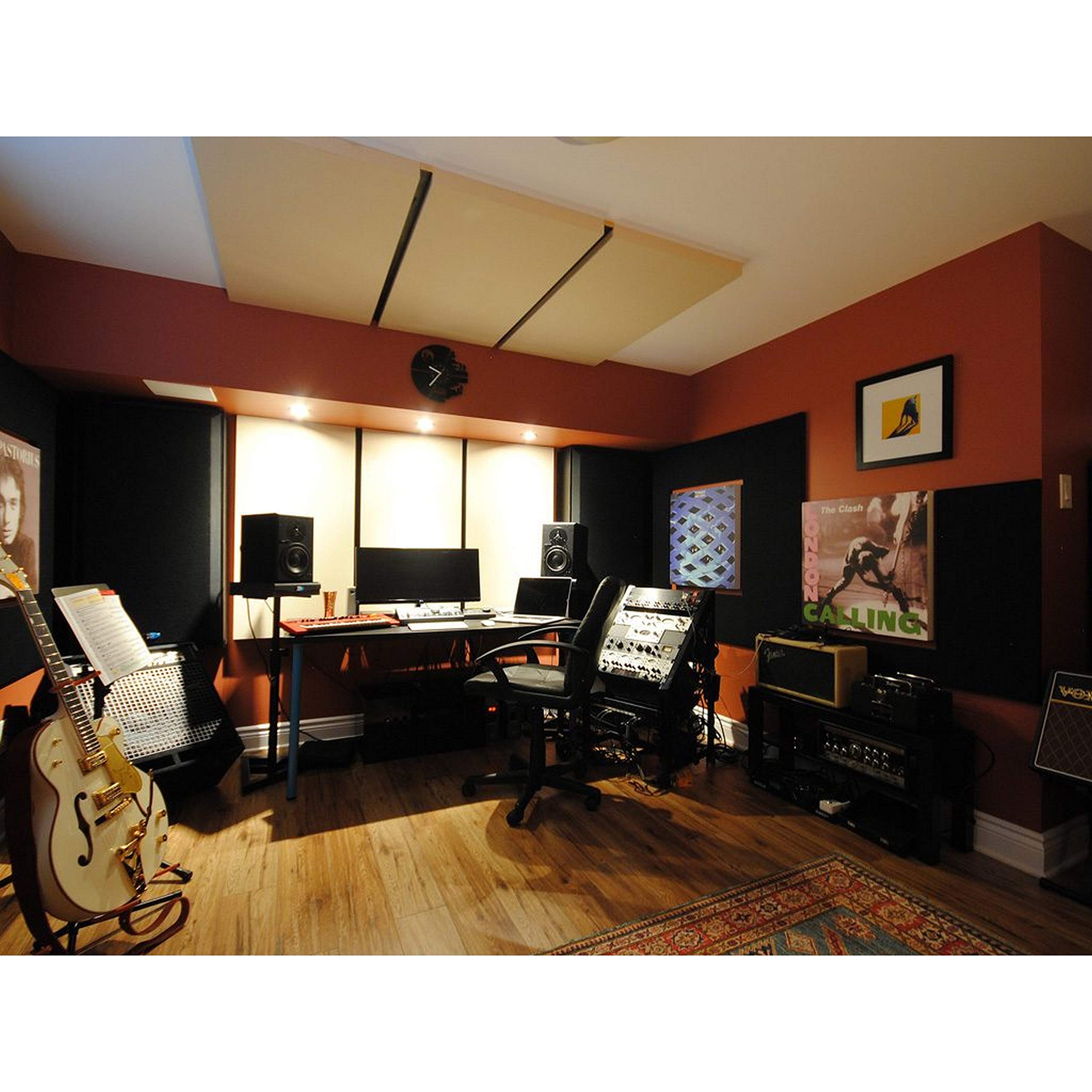 Primacoustic Broadway 3-inch Broadband Absorber 2x4-foot Beveled-edge Acoustic Wall Panel 4-pack - Grey - Image 2