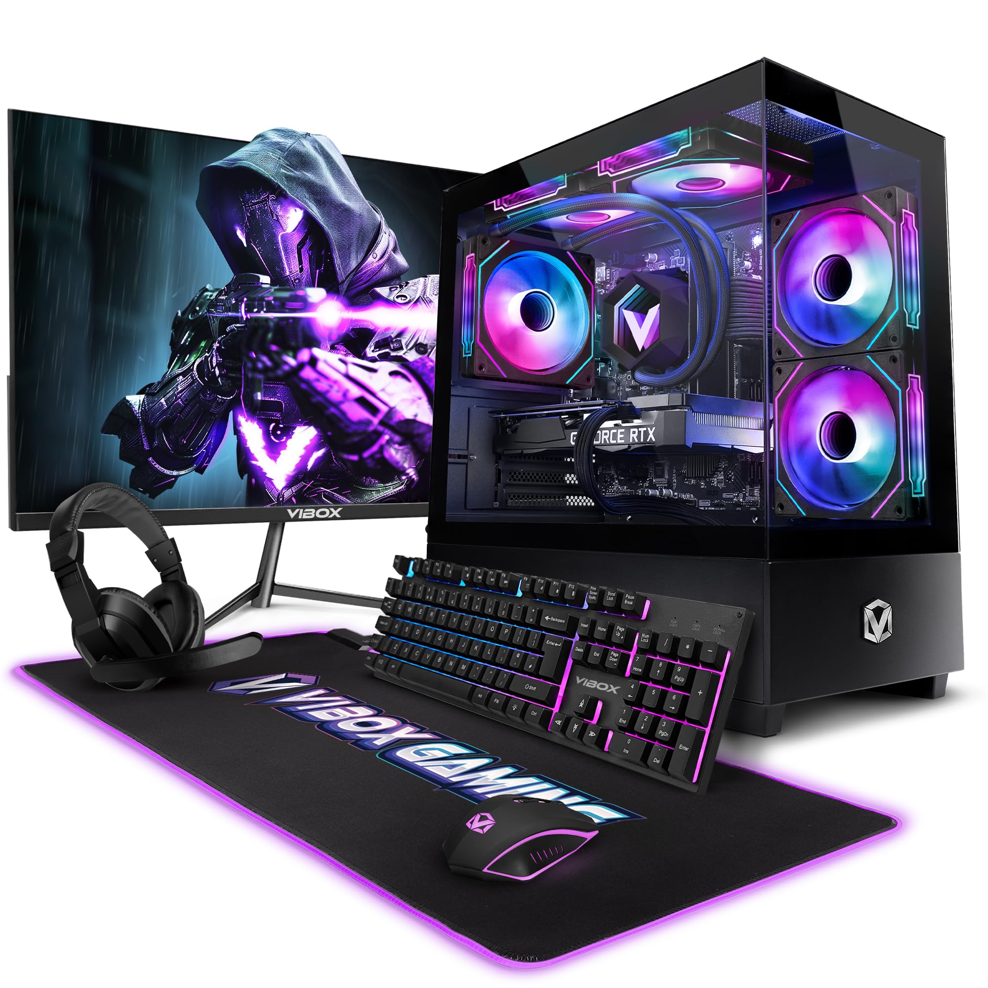 Vibox III-572 PC Gaming Completo • Intel Core i5 11400F 6 Cores • Nvidia RTX 5050 8GB • 16GB RAM • 500GB SSD • Windows 11 • 23" Monitor • WiFi 6 + Bluetooth 5.4