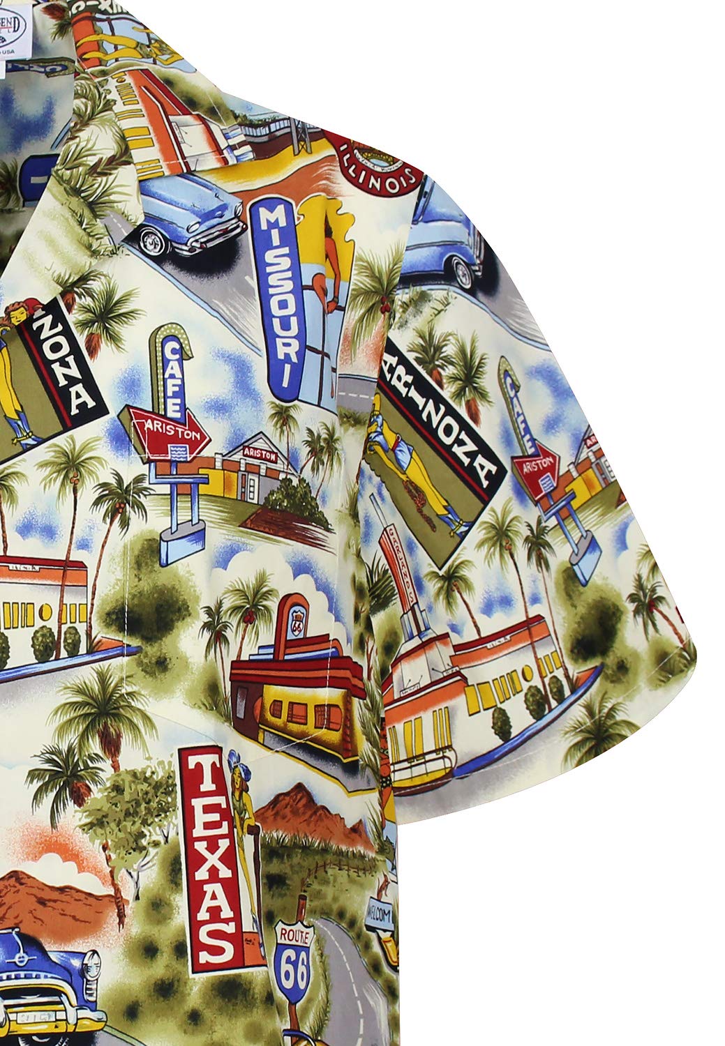 P.L.A. Pacific Legend | Camicia Hawaiana Originale | per Uomo | S - 4XL | Manica Corta | Tasca Anteriore | Hawaiian-Stampa | Car Street Designs, Beige, 4XL
