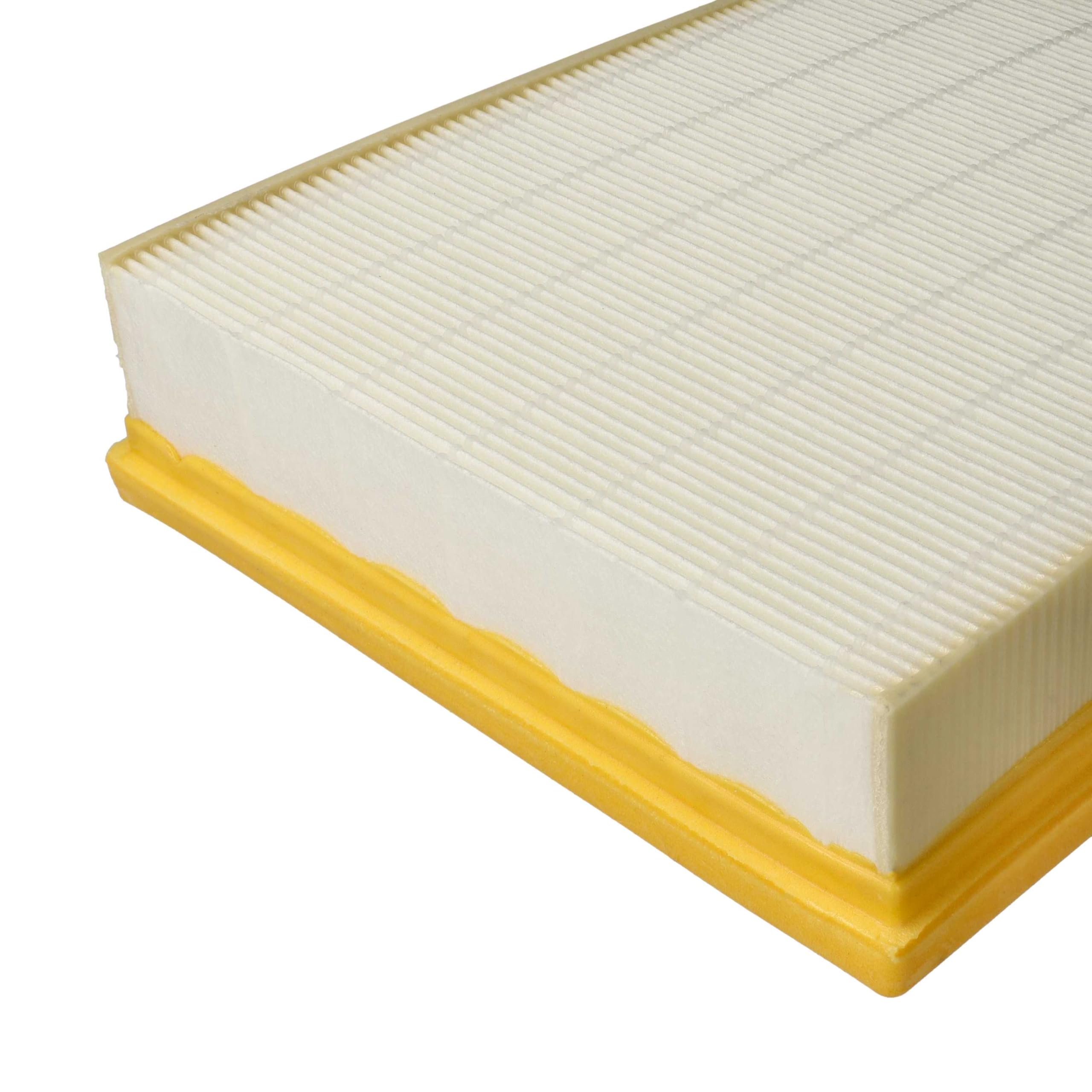 vhbw 3x filtre compatible avec Lidl Parkside PPWD 30 A1 aspirateur - filtre HEPA jaune