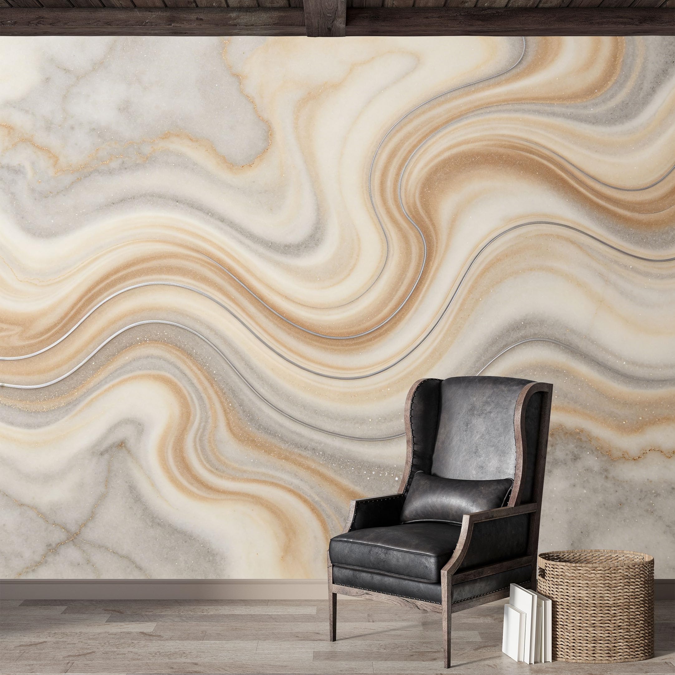 Custom Size Wall Mural,Agate Swirl Premium Water Activated SelfAdhesive Wallpaper,Removable Wall Covering,Easy DIY Install Wall Art for Indoor Home Decor