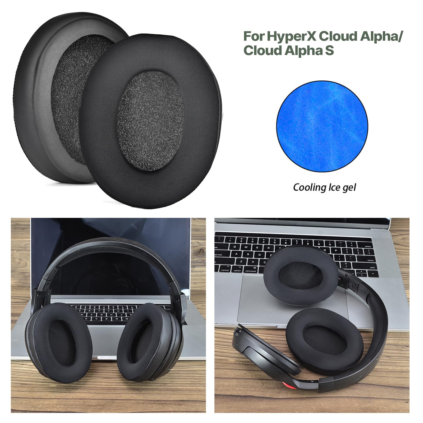 Ersatz-Ohrpolster Kopfhörer-Polster Geräuschreduzierung Dicke Ohrpolster Ohrpolster Headset Kühlgel Ohrpolster Ohrenschützer Ohrmuscheln Ohrenschützer