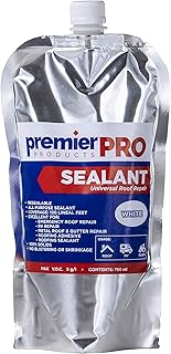 Premier Pro Products RV Roof Sealant | Universal Roof Repair Coating | Perfect for Residential Roofs, Commercial Roofs, RV Campers & More | Self Leveling Lap Sealant | Resealable 750ml Pouch (1)