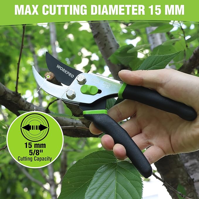 Tijeras de Podar WORKPRO, 8.5 pulg, Acero Carbono miniatura 7