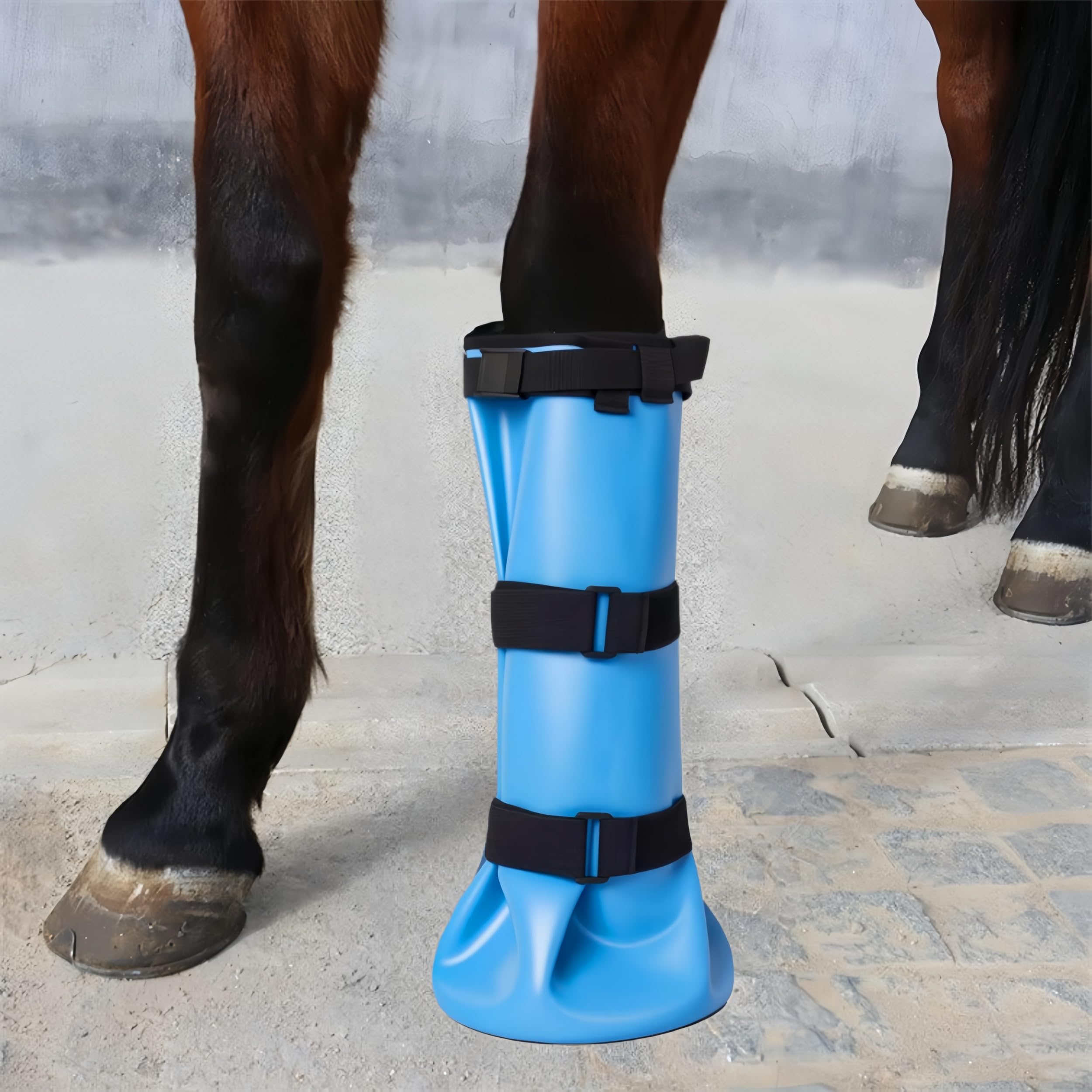 Guangyu Hufeinweichstiefel für Hufprobleme,Behandlungsschuh Pferdehufe, Hufe Pflege Mit Eva Einlage, Pferdehufumwickelte Stiefel, zur Hufverletzung Strahlfäule, Bakteriellen Infektionen