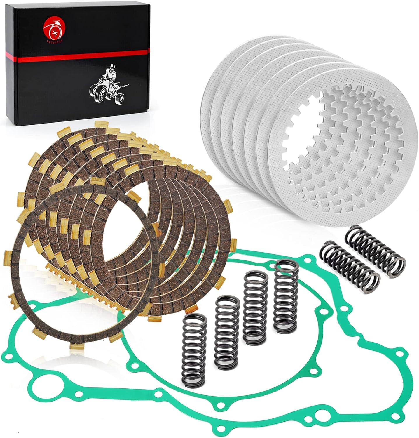Clutch Kit Gasket & Heavy Duty Spring Compatible with Yamaha YFZ450 YFZ 450 2004 2005 2006 2007 2008 2009
