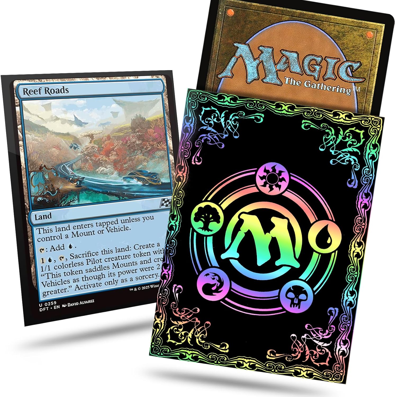 100CT MTG Card Sleeves, Textured Back Art Sleeve, MTG Sleeves Matte Back Finish, 66x92mm Card Sleeve for Baseball Cards,Trading Cards,Game Cards