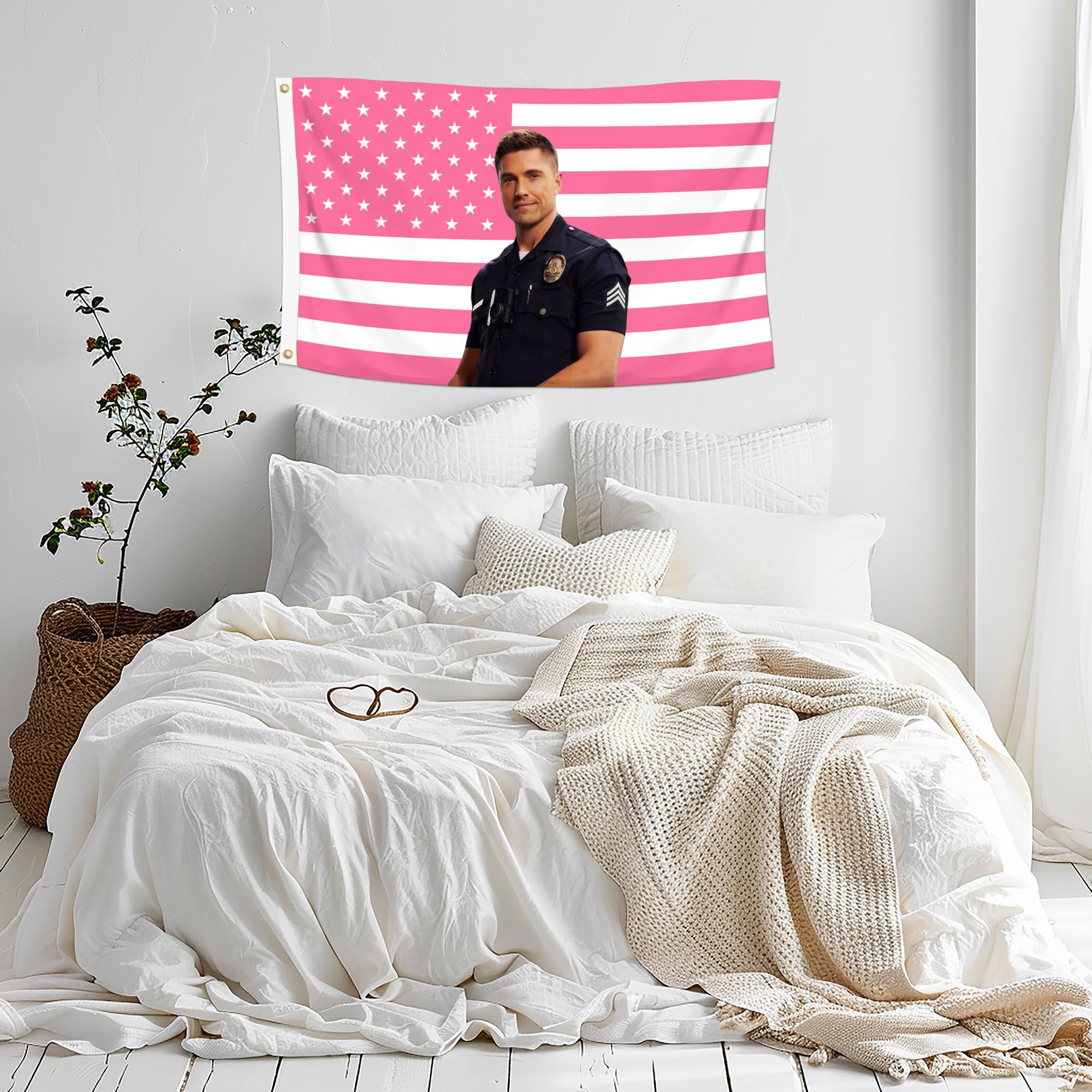 Drapeau Décoratif Eric Winter (Tim Bradford) - 0,9x1,5 M, 2 œillets Laiton - Pour Chambre, Extérieur, Décoration Fan