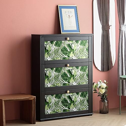 Miniatura 3 de Blooming Wall DPYA27 - Papel tapiz removible de hojas de Monstera de color verde y blanco fresco, autoadhesivo, extraíble, decoración de pared