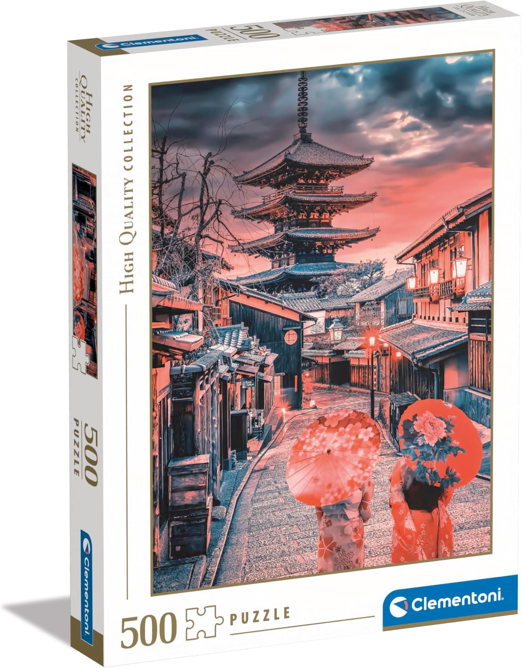 35525 - Puzzle Collection - Evening in Kyoto - 500 Pieces - Adult Jigsaw Puzzle, Vertical, Fun for Adults, Made in Italy