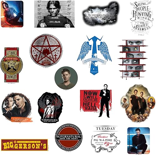 Miniatura 3 de Supernatural - Paquete de 100 calcomanías de vinilo grandes de lujo, para laptop, botella de agua, álbumes de recortes, tableta, monopatín,