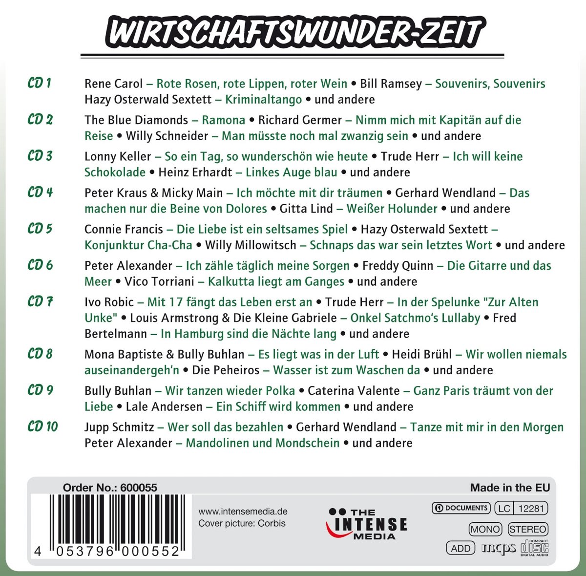 Wirtschaftswunder-Zeit (Größte Schlager 1949-60)
