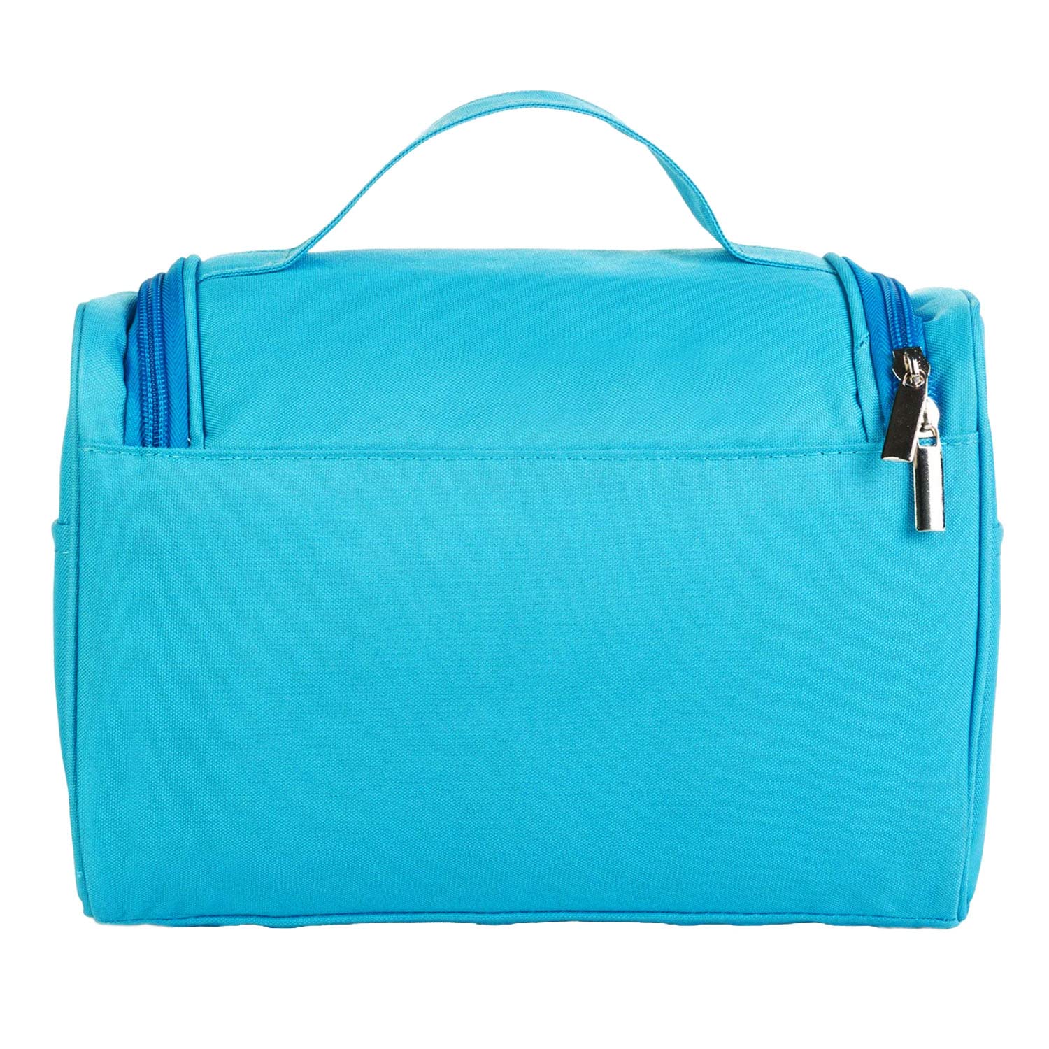 CARTZEYE Cosmetic Makeup Storage Organizer Toiletry Case Bag Grooming Kit Travel Kit with Hook Makeup Organizer for Women Cosmetic Organizers Pouch (Aqua Blue) 3