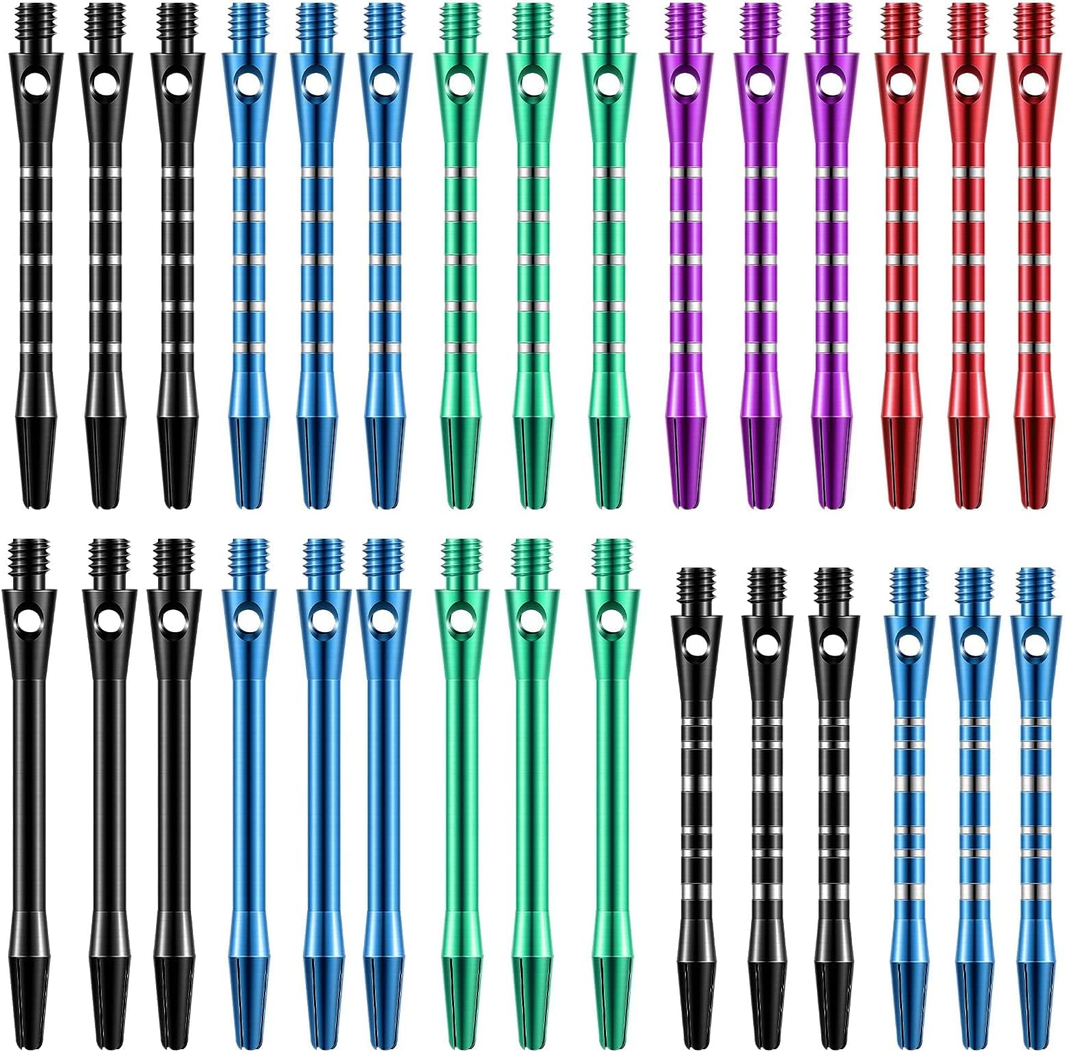 Dart Shafts, for Steel Tip Medium 2ba Thread Aluminium Alloy Dart Stems 50 Mm 53 Mm, Replacement Harrows Dart Accessories and Flights for Most Ages of People Sports Outdoor Dart Flight(30 Pcs)