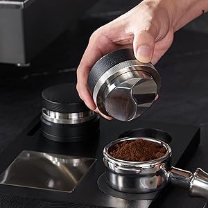 Coosigar 51mm Coffee Distributor,Espresso Distribution Tool, Adjustable Depth Espresso Distributor Fits All 51MM Espresso Portafilter,espresso leveler compatible with Delonghi 51MM Portafilter.(Black)