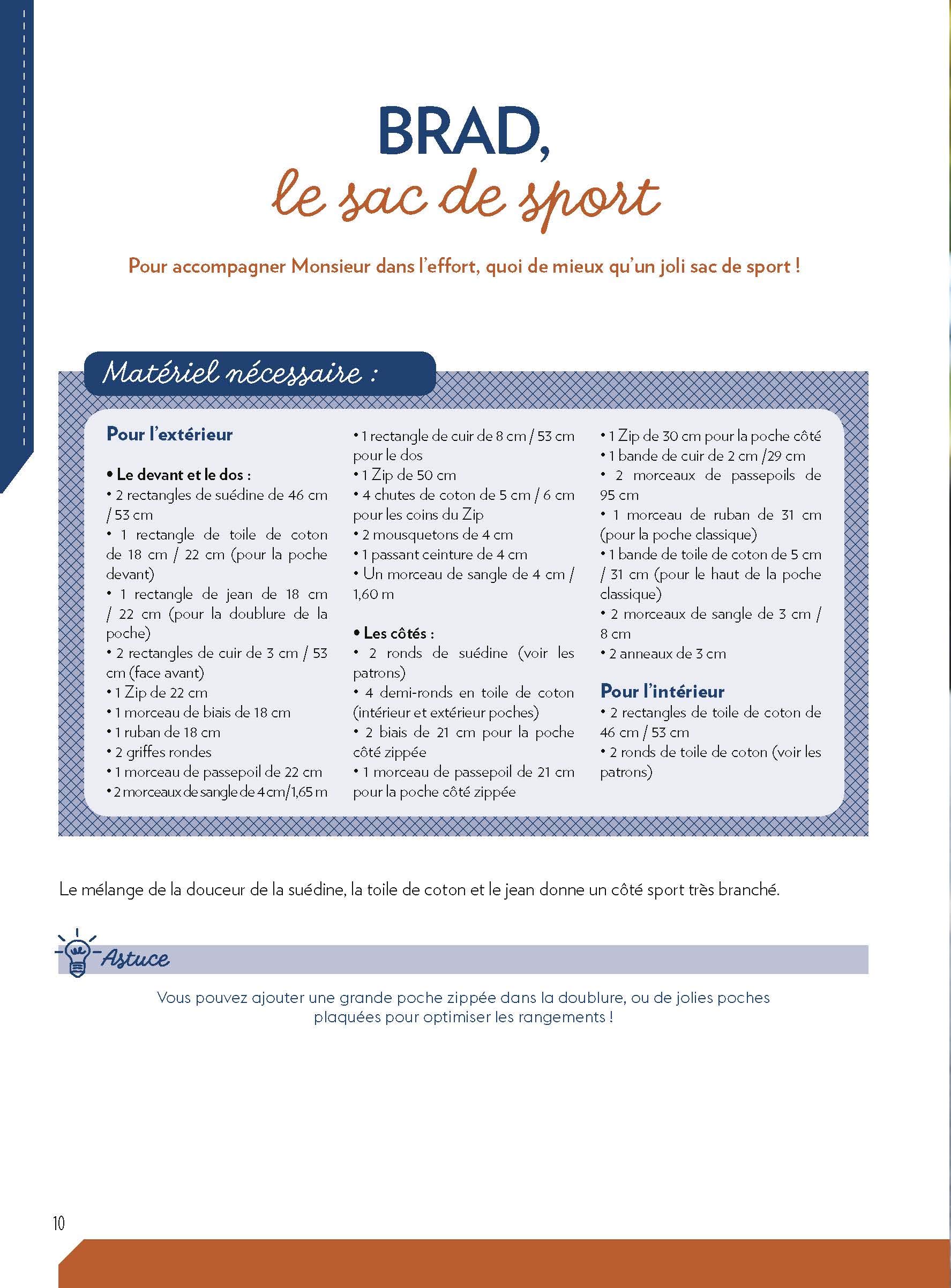 Sacs et accessoires à coudre pour hommes