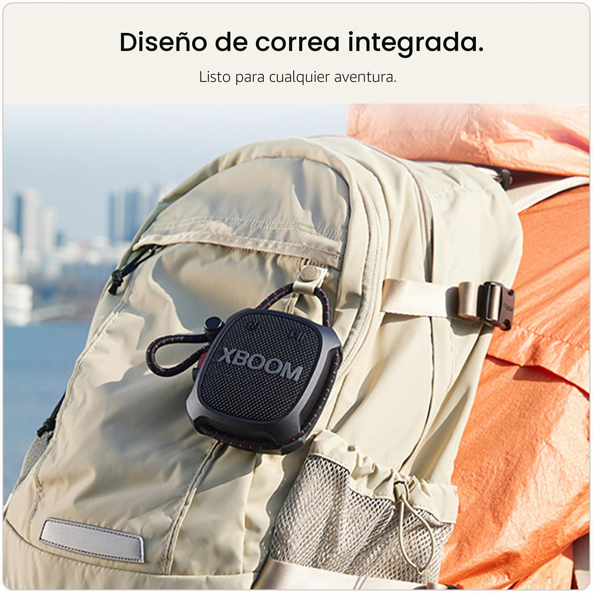 LG xboom Rock by will.i.am | Altavoz Bluetooth | Sonido Exclusivo xboom con diseño Resistente y Compacto | Negro