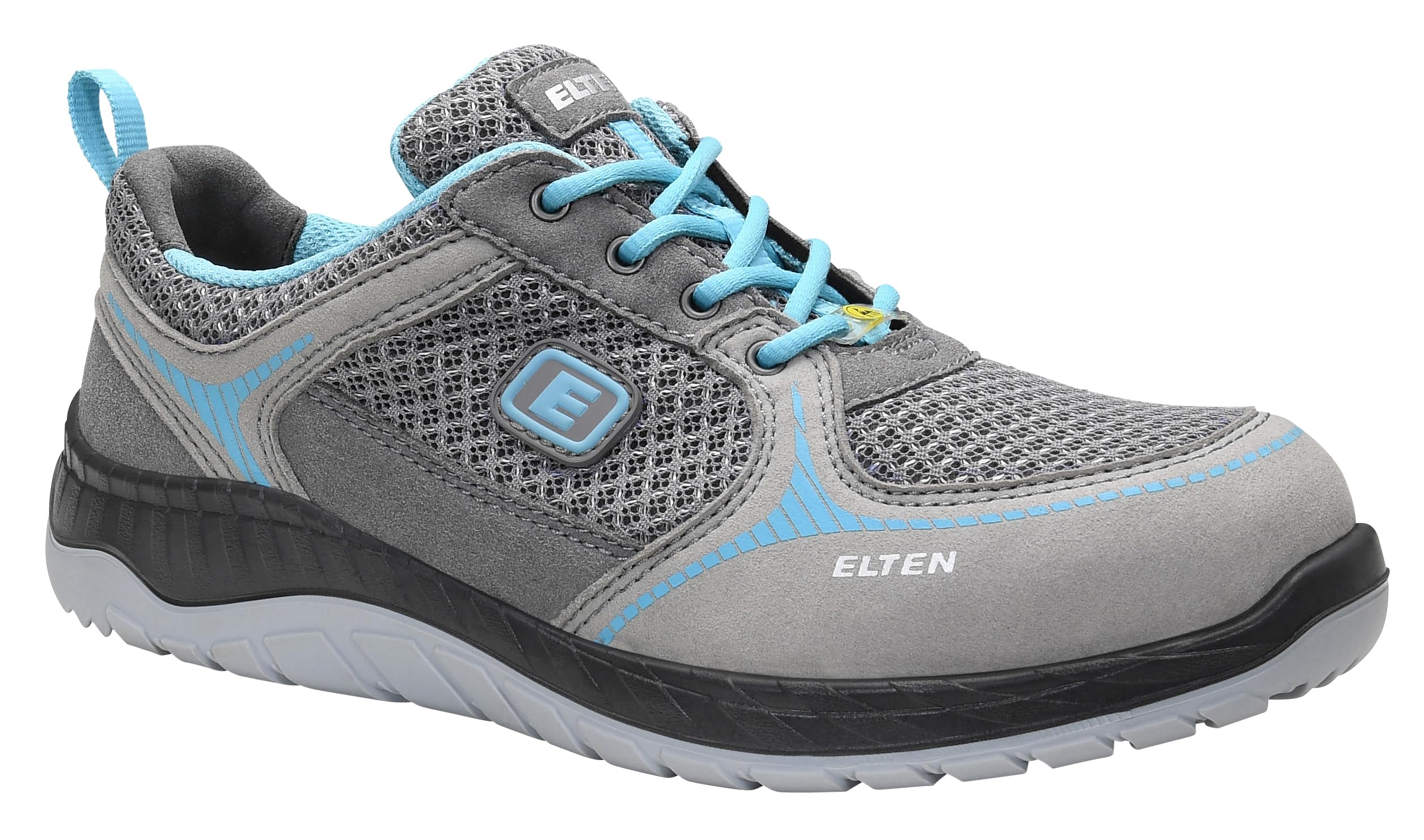 ELTEN Melli Grey Low ESD S1P | Sicherheitsschuhe für Damen & Herren, Stahlkappe, leicht, atmungsaktiv