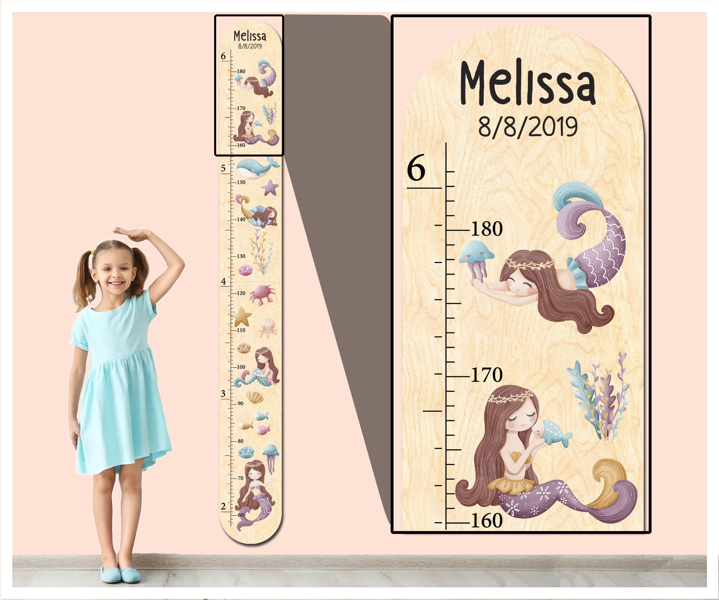 TAINGAVNCustom height growth, Personalized nursery height chart, Printing height chart for kids cm