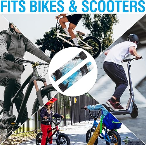 Miniatura 8 de Marque Empuñaduras de scooter MTB BMX, empuñaduras de bicicleta para manillar para barras rectas planas como BMX, MTB, scooter agarre antideslizante