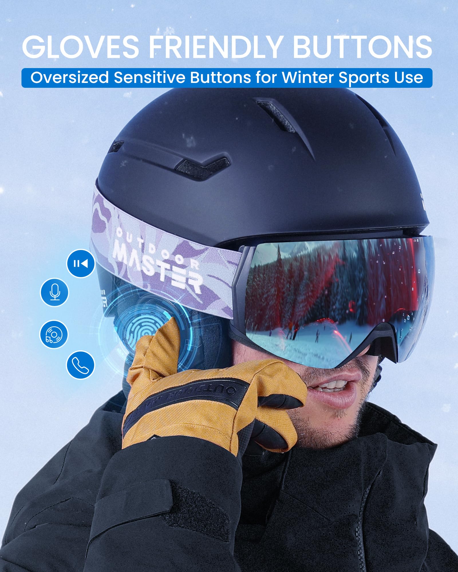 best snowboarding helmet with bluetooth Amazon.com: OutdoorMaster Update Ski Helmet Headphones, True Wireless  Bluetooth with Storage Case, Drop-in HD Speaker Chip Compatible with Audio  Ready Snowboard Helmets with Built-in Mic